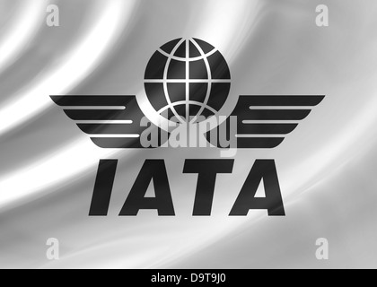 IATA / Associazione Internazionale del Trasporto Aereo Bandierina logo icona di simbolo Foto Stock