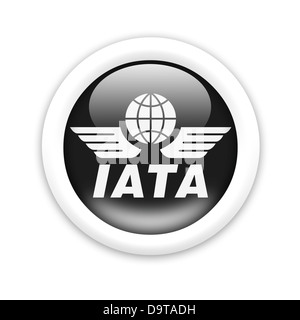 IATA / Associazione Internazionale del Trasporto Aereo Bandierina logo icona di simbolo Foto Stock