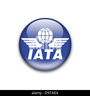 IATA / Associazione Internazionale del Trasporto Aereo Bandierina logo icona di simbolo Foto Stock