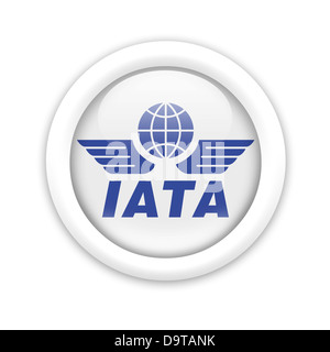 IATA / Associazione Internazionale del Trasporto Aereo Bandierina logo icona di simbolo Foto Stock