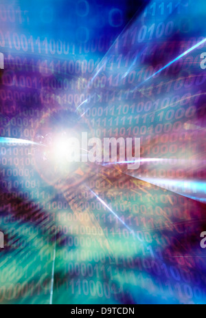 Abstract sfondo binario Foto Stock