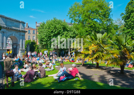 St Stephens Green park central Dublino Irlanda Europa Foto Stock