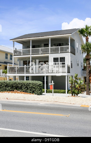 Fronte spiaggia affitto case su Anna Maria Island off di Sarasota in Florida Foto Stock