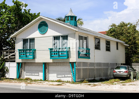 Fronte spiaggia affitto case su Anna Maria Island off di Sarasota in Florida Foto Stock