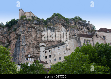 Vista sul villaggio di Rocamadour in Francia Foto Stock