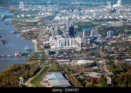 Antenna di Downtown Baton Rouge, Louisiana Foto Stock