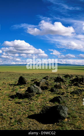 Mongolia, deserto dei Gobi, vicino Dalanzadgad, praterie (steppe) Foto Stock