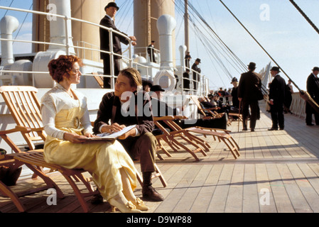 Titanic Anno: 1997 USA Direttore: James Cameron Kate Winslet e Leonardo Di Caprio Foto Stock