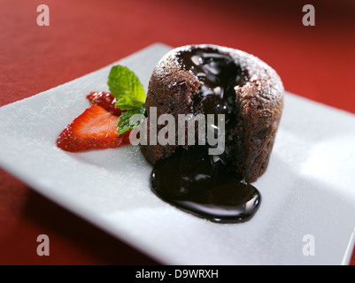 Cioccolato torta di lava Foto Stock