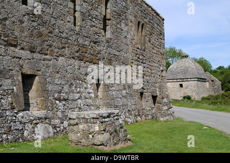 Penmon Priory e XVII C dovecot Penmon Anglesey nel Galles Cymru REGNO UNITO GB Foto Stock