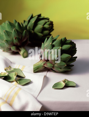 carciofi freschi Foto Stock
