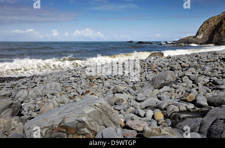 Forme di roccia a bocca welcombe Foto Stock