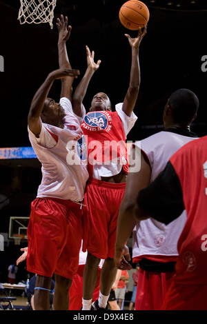 Terrence Henry (Monroe, LA / Carroll). La National Basketball Players Association tenne un accampamento per la Top 100 di alta scuola di prospettive di basket presso la John Paul Jones Arena presso l'Università della Virginia di Charlottesville, VA a partire dal 20 giugno 2007 al 23 giugno 2007. Foto Stock