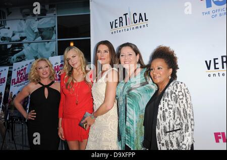 Los Angeles, CA. Il 27 giugno, 2013. Virginia Madsen, Daryl Hannah, BROOKE SHIELDS, Camryn Manheim, Wanda Sykes presso gli arrivi per le vampate di calore speciale proiezione Premiere, ArcLight cinema Hollywood, Los Angeles, CA 27 Giugno 2013. Credito: Elizabeth Goodenough/Everett raccolta/Alamy Live News Foto Stock