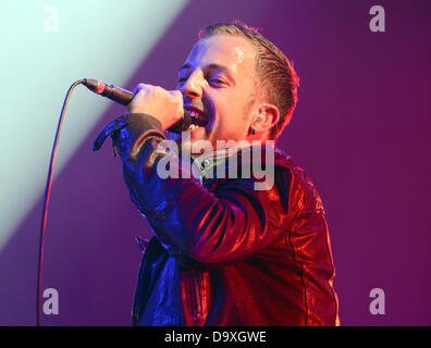 Dortmund, Germania. Il 27 giugno, 2013. Cantante britannico James Morrison dà un concerto come parte del Dortmund settimana musicale a Westfalenhalle di Dortmund in Germania, 27 giugno 2013. Credito: dpa picture alliance/Alamy Live News Foto Stock