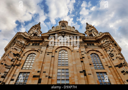 La Frauenkirche di Dresda, Germania Foto Stock