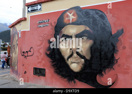 Street Art graffiti murali del rivoluzionario argentino Che Guevara Foto Stock