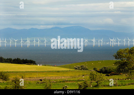 Robin Rigg Turbina Eolica Farm, Solway Firth, REGNO UNITO Foto Stock