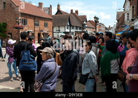 I turisti cinesi, Stratford-upon-Avon, Regno Unito Foto Stock