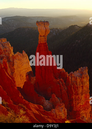 Il cacciatore, Agua Canyon presso sunrise, Parco Nazionale di Bryce Canyon, Utah. Foto Stock