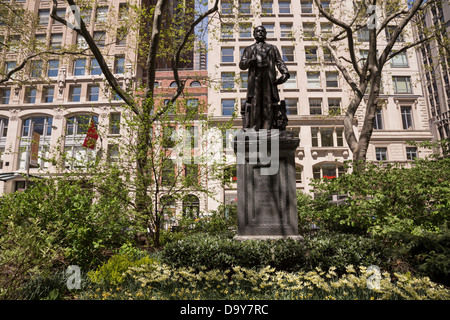 Chester Alan Arthur statua, XXI Presidente degli Stati Uniti, Madison Square Park, NYC Foto Stock