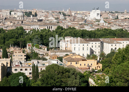 Vista aerea del centro storico di Roma, Roma, Italia Foto Stock