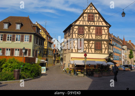 Colmar, Little Venice, La Petite Venise, Alsazia, Strada del Vino, Alsazia strada del vino, Haut-Rhin, Francia, Europa Foto Stock