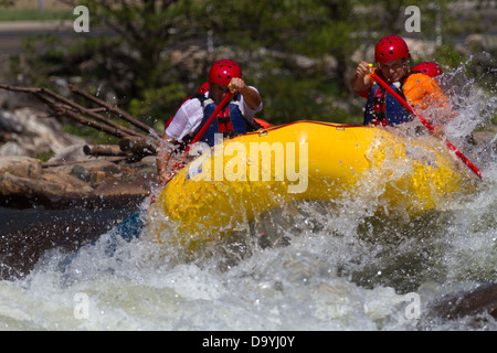 Una serie di manovre rapide sul fiume Ocoee Foto Stock