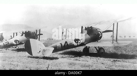 Il 95th Aero Squadron, durante la prima guerra mondiale, pilotò il Nieuport 28, un aereo da caccia di fabbricazione francese. Lo squadrone giocò un ruolo chiave nel combattimento aereo, fornendo copertura per i caccia e missioni di ricognizione durante il conflitto. Foto Stock