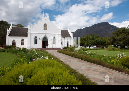 Chiesa olandese riformata, Franschhoek, Sud Africa Foto Stock