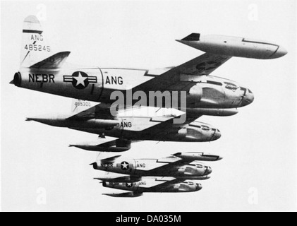 173d Fighter Squadron - Lockheed F-80A-1-lo Shooting Star 44-85245 Foto Stock