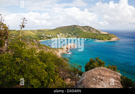 Deep Bay e English Harbour ad Antigua (Caraibi. Foto Stock