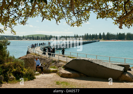 Ponte per Granite Island, Victor Harbor, Fleurieu Peninsula, South Australia, Australia Foto Stock