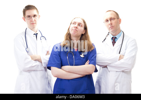 Medico team cross-armati Foto Stock
