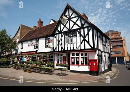 Gran Bretagna Inghilterra Essex Braintree Bank Street The Swan Public House xiv secolo Foto Stock