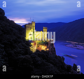 Burg Rheinstein, Rhein, Germania Foto Stock