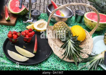 Un display del papavero/s a Plymouth Hoe REGNO UNITO Foto Stock