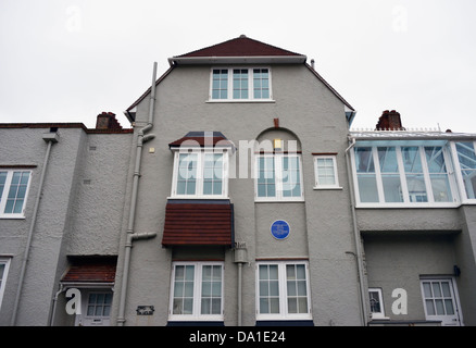 Falesia House, percorso roccioso, Aldeburgh, Suffolk, Inghilterra, Regno Unito, Europa. Foto Stock