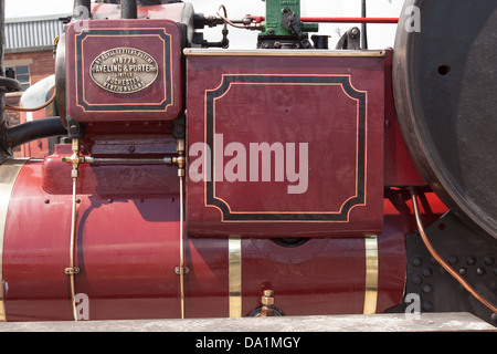 Un Aveling & Porter n8778 vecchia registrazione fedele E5349 a 10 ton 5composto nhp motore costruito nel 1916 Foto Stock