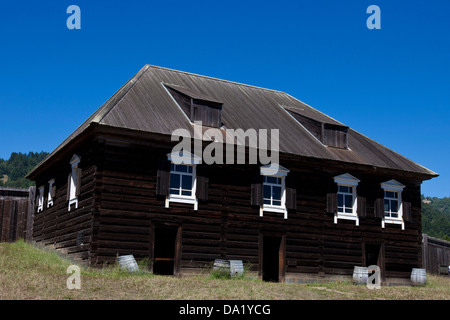 Esterno della casa Kuskov, Fort Ross State Historic Park, Sonoma County, California, Stati Uniti d'America Foto Stock