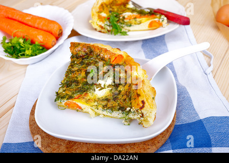Quiche vegetariana Foto Stock