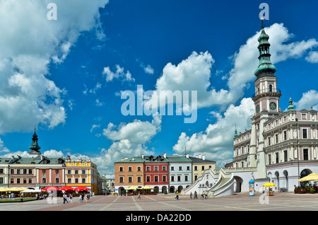 Town Hall - Zamosc / Zamość - città rinascimentale elencati come patrimonio mondiale dall' UNESCO Foto Stock