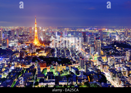 Skyline di Tokyo, Giappone. Foto Stock