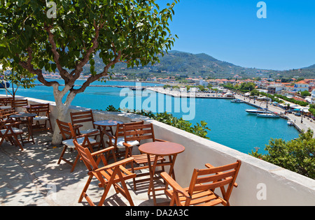 Skopelos island in Grecia. Vista del porto. Foto Stock