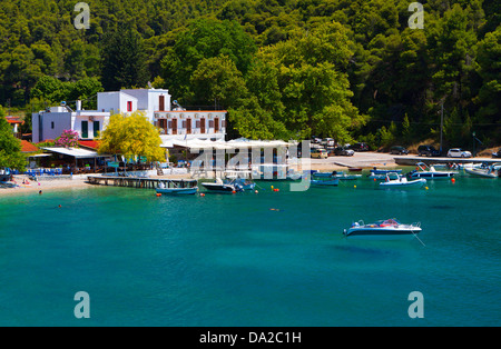 Agnontas bay a Skopelos island in Grecia Foto Stock