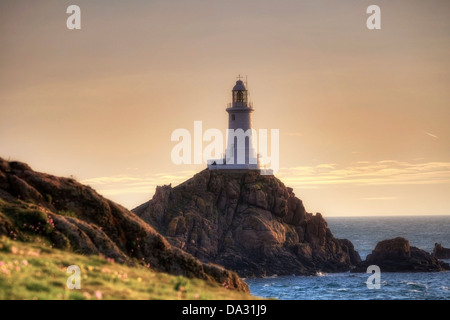 La Corbiere lighthouse, St Brelade, Jersey, Regno Unito Foto Stock