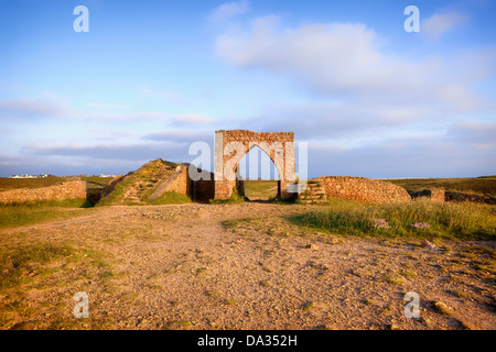 Il castello di Grosnez, Jersey, Regno Unito Foto Stock