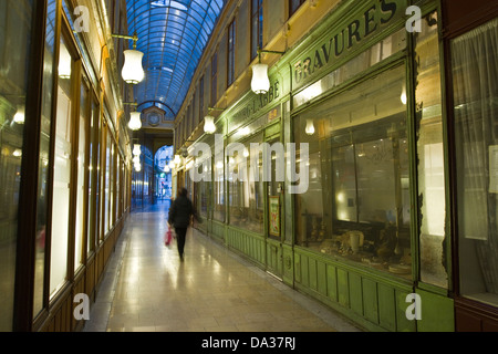 Passaggio du Bourg-l'Abbé xix secolo passaggio coperto a Parigi 2° arrodissement Foto Stock