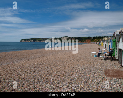 Seaton beach, Devon, Regno Unito 2013 Foto Stock