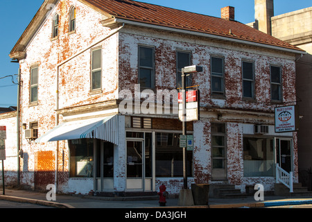 Duncannon è un borgo in Perry County, Pennsylvania, che deriva il suo nome da Duncan dell isola nel fiume Susequehanna. Il fulmine conduttrice slittini sono stati fabbricati in Duncannon dal 1904 fino al 1988. Foto Stock